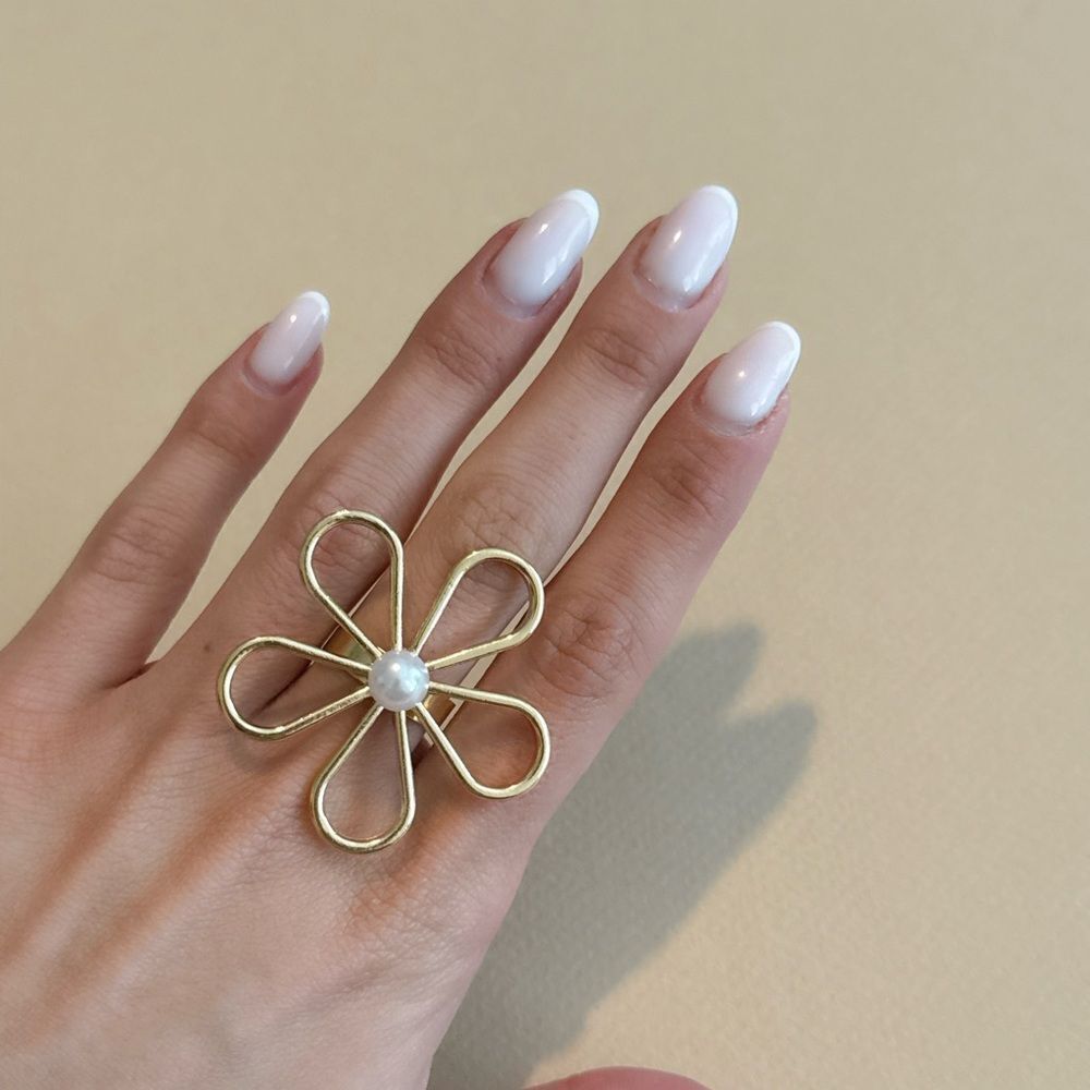 Flower pearl ring N1302 - Picture 4 of 4